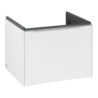 V&B Waschtischunterschrank Subway 3.0 57,2x42,9x47,8cm, o LED/Gr Alu gl, P wh.