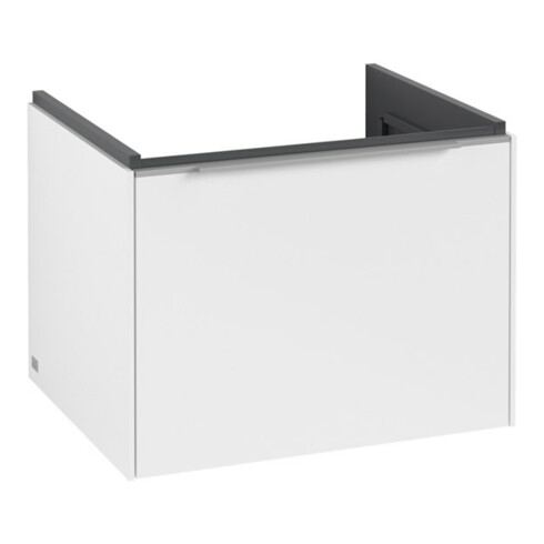 V&B Waschtischunterschrank Subway 3.0 57,2x42,9x47,8cm, o LED/Gr Alu gl, P wh.