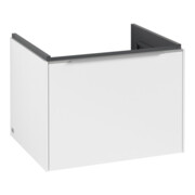 V&B Waschtischunterschrank Subway 3.0 57,2x42,9x47,8cm, o LED/Gr Alu gl, P wh.