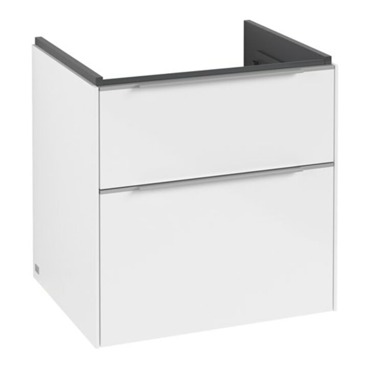 V&B Waschtischunterschrank Subway 3.0 57,2x57,6x47,8cm, m LE/Gr AL g, Bri wh.