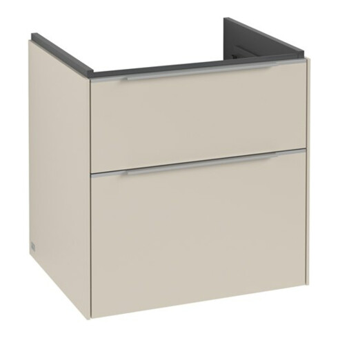 V&B Waschtischunterschrank Subway 3.0 57,2x57,6x47,8cm, m LE/Gr AL g, cashm Gr