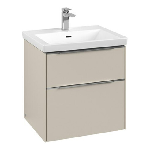 V&B Waschtischunterschrank Subway 3.0 57,2x57,6x47,8cm, m LE/Gr AL g, cashm Gr