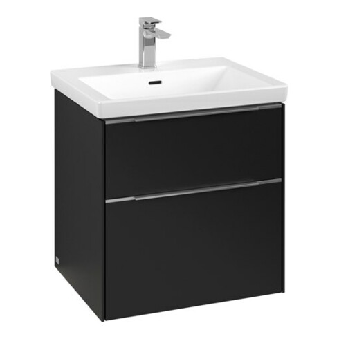 V&B Waschtischunterschrank Subway 3.0 57,2x57,6x47,8cm, m LE/Gr AL g, volc bla