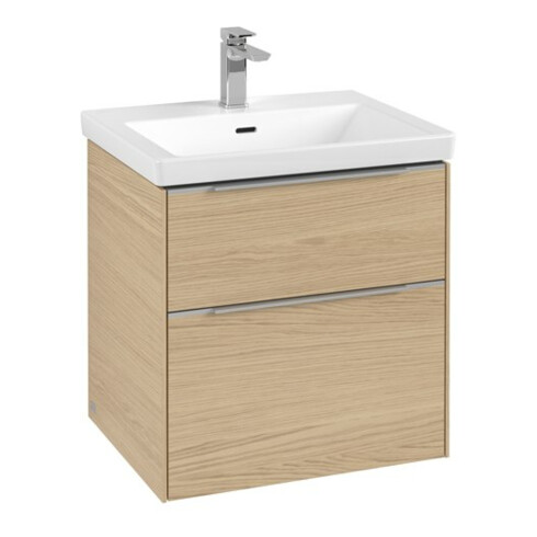 V&B Waschtischunterschrank Subway 3.0 57,2x57,6x47,8cm, m LE/Gr AL gl, Nord Oa