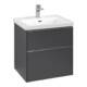 V&B Waschtischunterschrank Subway 3.0 57,2x57,6x47,8cm, m LE/Gr Alu gl, graph.-3