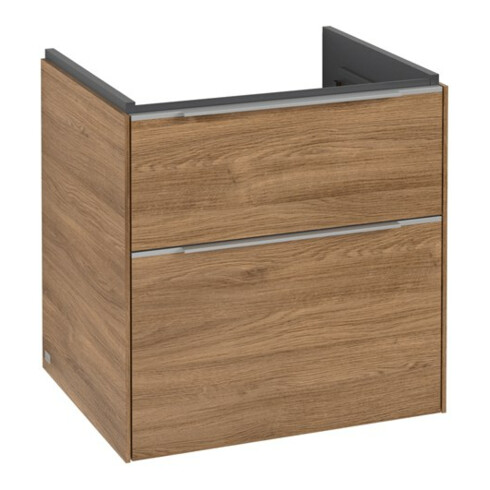 V&B Waschtischunterschrank Subway 3.0 57,2x57,6x47,8cm, m LE/Gr Alu gl, Kan Oa