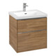 V&B Waschtischunterschrank Subway 3.0 57,2x57,6x47,8cm, m LE/Gr Alu gl, Kan Oa-3