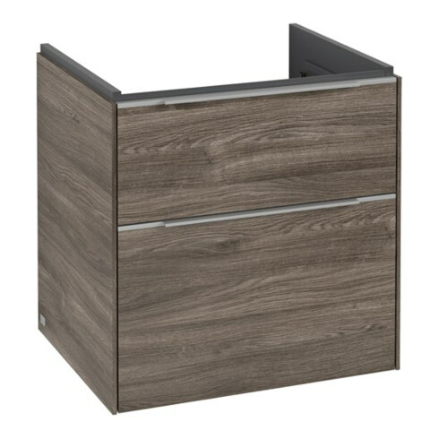 V&B Waschtischunterschrank Subway 3.0 57,2x57,6x47,8cm, m LE/Gr Alu gl, st. Oa