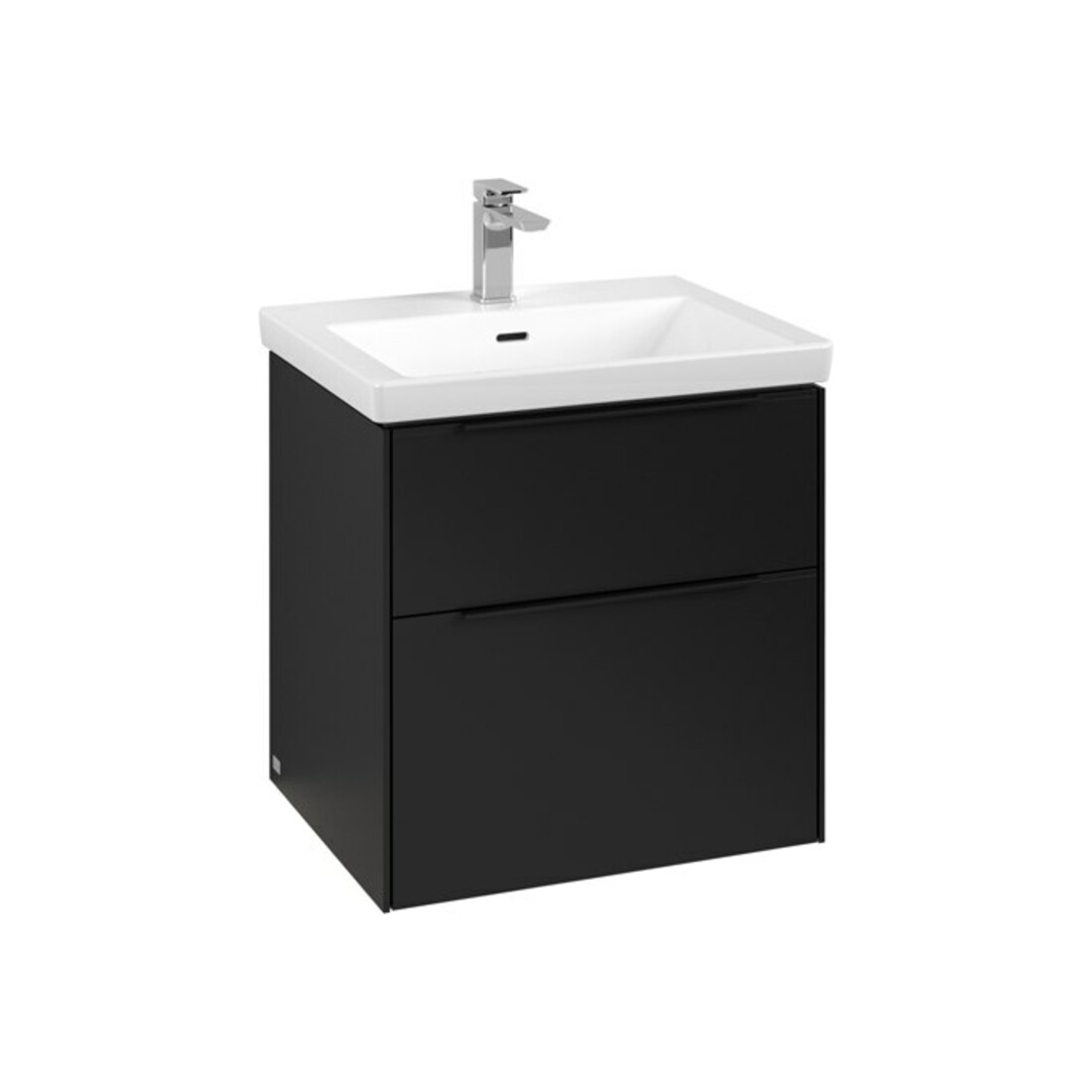 V&B Waschtischunterschrank Subway 3.0 57,2x57,6x47,8cm, m LE/Gr vo b, volc bla