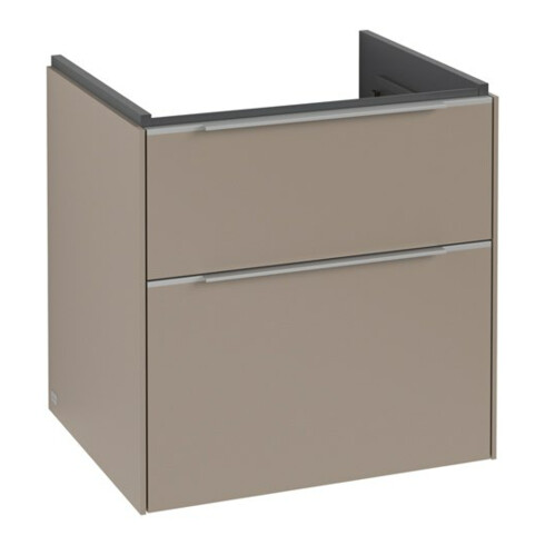 V&B Waschtischunterschrank Subway 3.0 57,2x57,6x47,8cm, m LED/Gr Alu gl, taupe