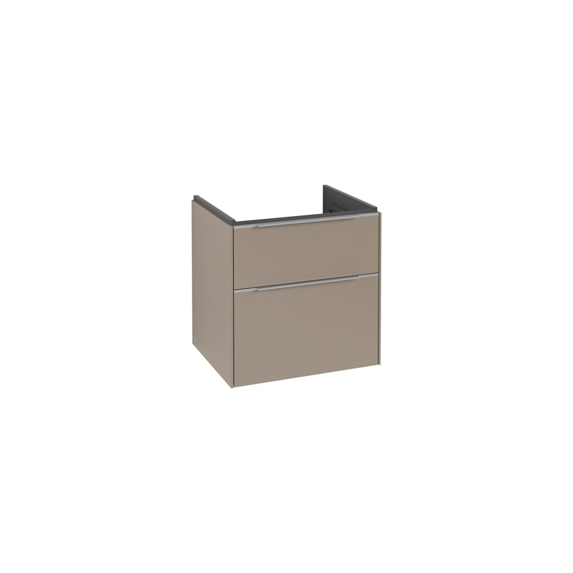 V&B Waschtischunterschrank Subway 3.0 57,2x57,6x47,8cm, m LED/Gr Alu gl, taupe ; Villeroy & Boch