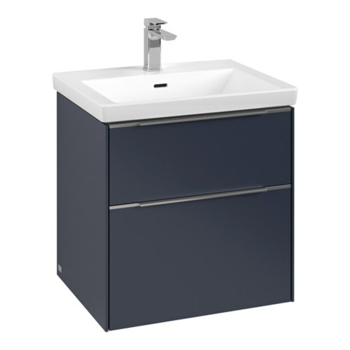 V&B Waschtischunterschrank Subway 3.0 57,2x57,6x47,8cm, o LE/Gr AL gl, Mar bl.