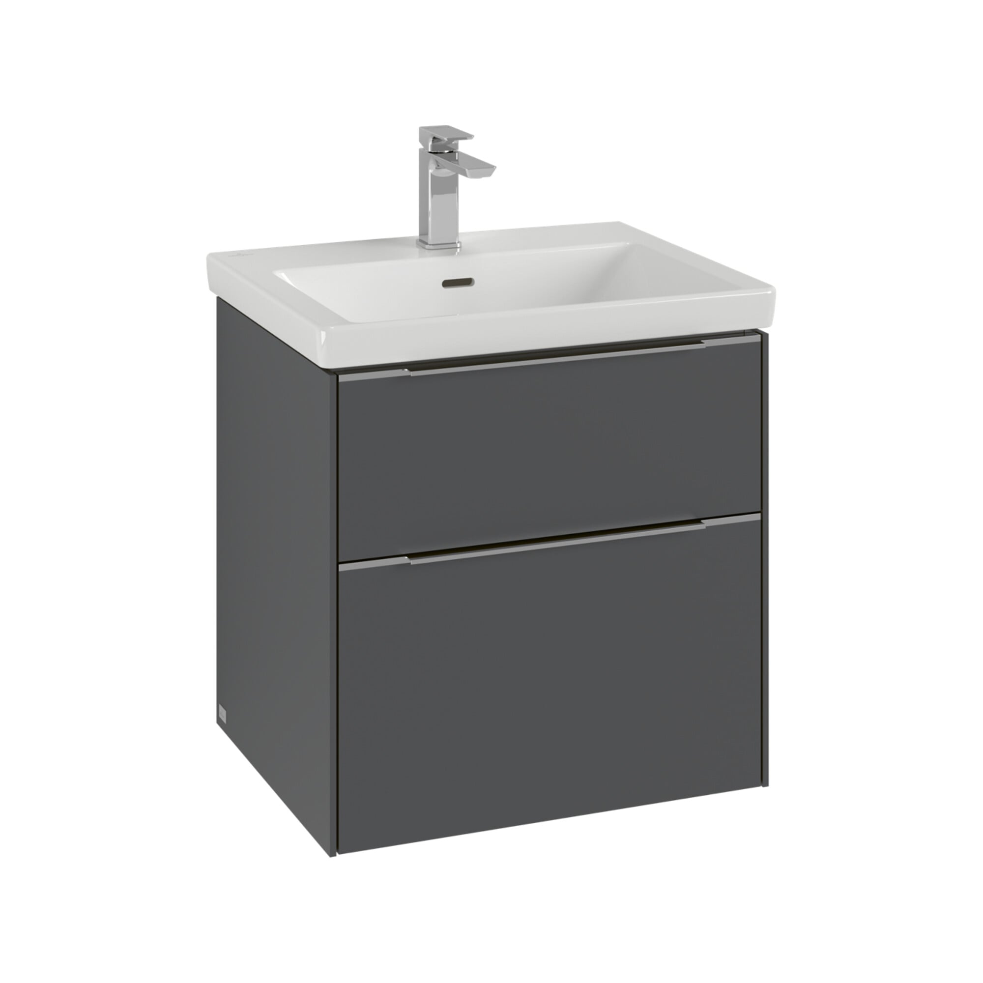 V&B Waschtischunterschrank Subway 3.0 57,2x57,6x47,8cm, o LE/Gr Alu gl, bla Oa ; Villeroy & Boch