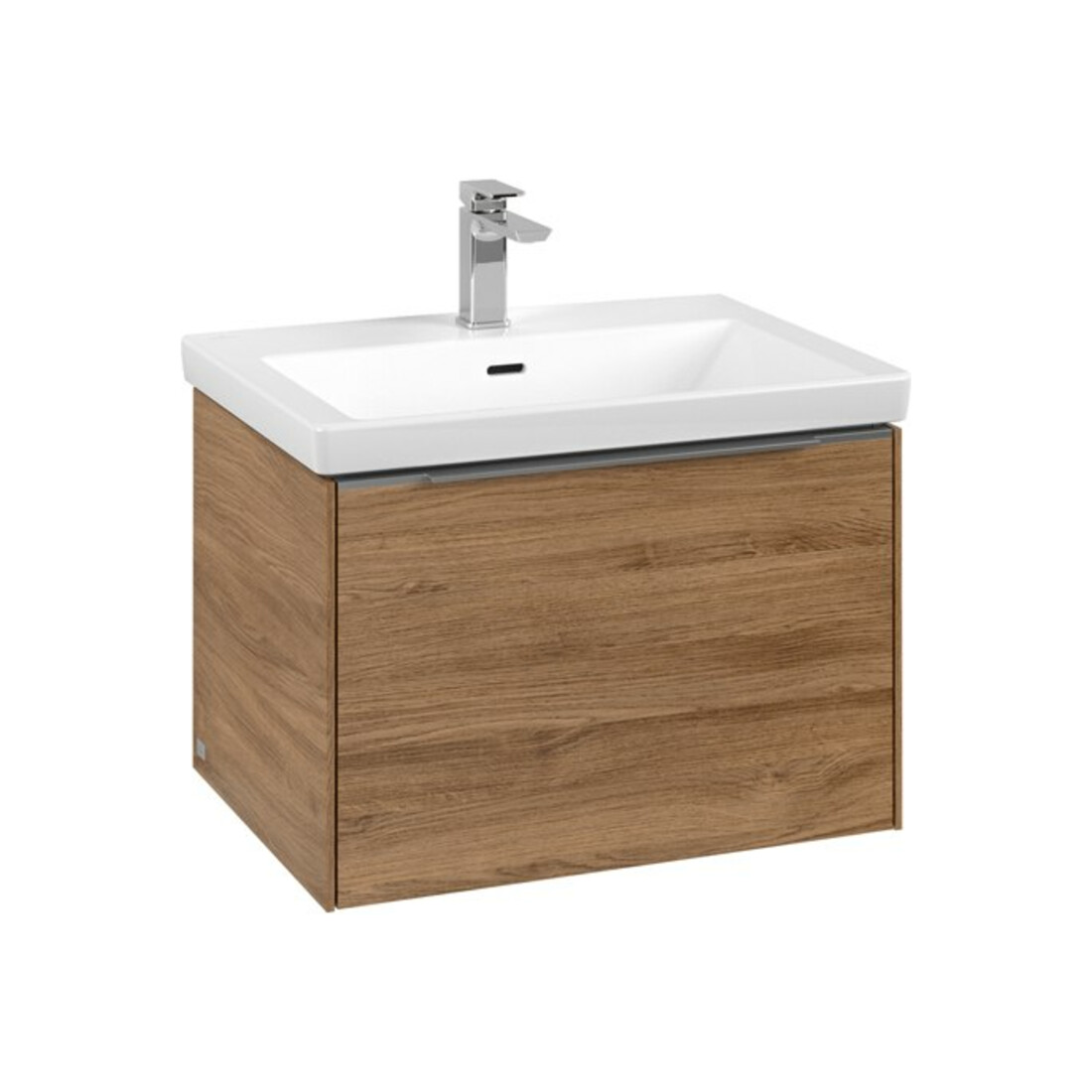 V&B Waschtischunterschrank Subway 3.0 62,2x42,9x47,8cm, m LE/Gr Alu gl, Kan Oa