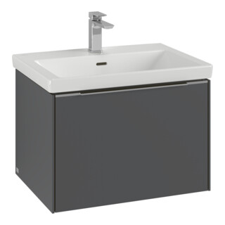 V&B Waschtischunterschrank Subway 3.0 62,2x42,9x47,8cm, m LE/Gr Alu gl, wine r