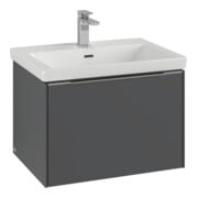 V&B Waschtischunterschrank Subway 3.0 62,2x42,9x47,8cm, m LE/Gr Alu gl, wine r