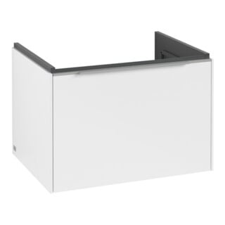 V&B Waschtischunterschrank Subway 3.0 62,2x42,9x47,8cm, m LED/Gr Alu gl, P wh.