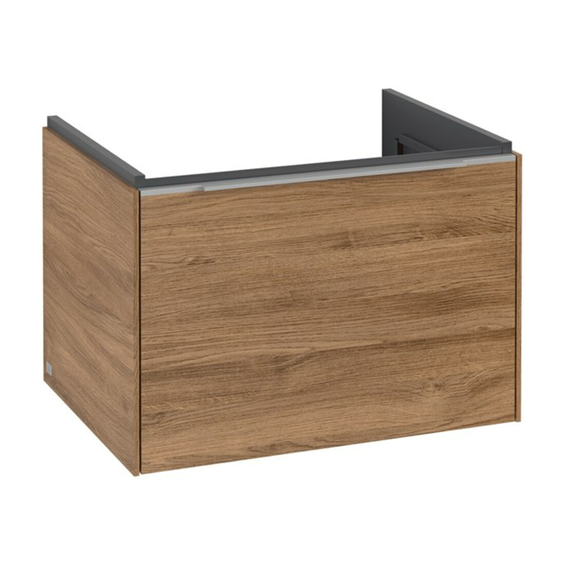 V&B Waschtischunterschrank Subway 3.0 62,2x42,9x47,8cm, o LE/Gr Alu gl, Kan Oa