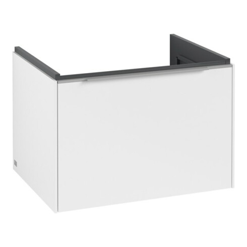 V&B Waschtischunterschrank Subway 3.0 62,2x42,9x47,8cm, o LED/Gr Alu gl, P wh.