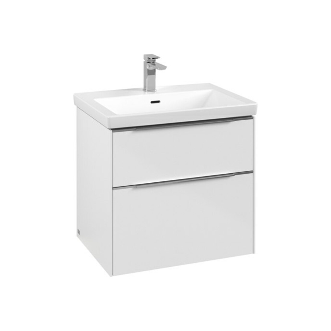 V&B Waschtischunterschrank Subway 3.0 62,2x57,6x47,8cm, m LE/Gr AL g, Bri wh.