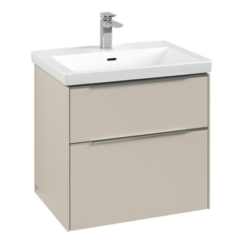 V&B Waschtischunterschrank Subway 3.0 62,2x57,6x47,8cm, m LE/Gr AL g, cashm Gr