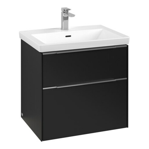 V&B Waschtischunterschrank Subway 3.0 62,2x57,6x47,8cm, m LE/Gr AL g, volc bla