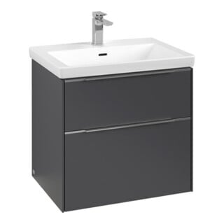 V&B Waschtischunterschrank Subway 3.0 62,2x57,6x47,8cm, m LE/Gr Alu gl, graph.