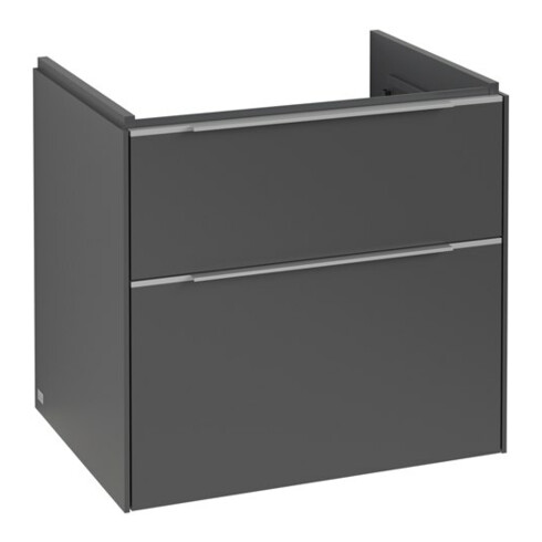 V&B Waschtischunterschrank Subway 3.0 62,2x57,6x47,8cm, m LE/Gr Alu gl, graph.