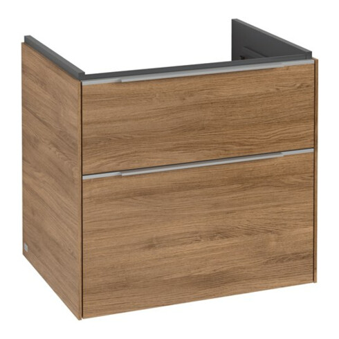 V&B Waschtischunterschrank Subway 3.0 62,2x57,6x47,8cm, m LE/Gr Alu gl, Kan Oa