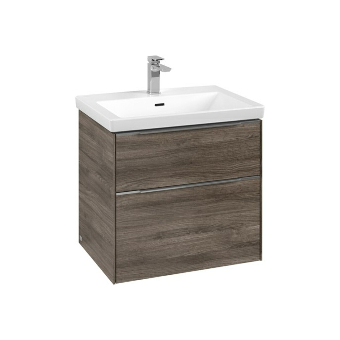 V&B Waschtischunterschrank Subway 3.0 62,2x57,6x47,8cm, m LE/Gr Alu gl, st. Oa
