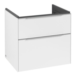 V&B Waschtischunterschrank Subway 3.0 62,2x57,6x47,8cm, m LED/Gr Alu gl, P wh.
