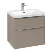 V&B Waschtischunterschrank Subway 3.0 62,2x57,6x47,8cm, m LED/Gr Alu gl, taupe-3