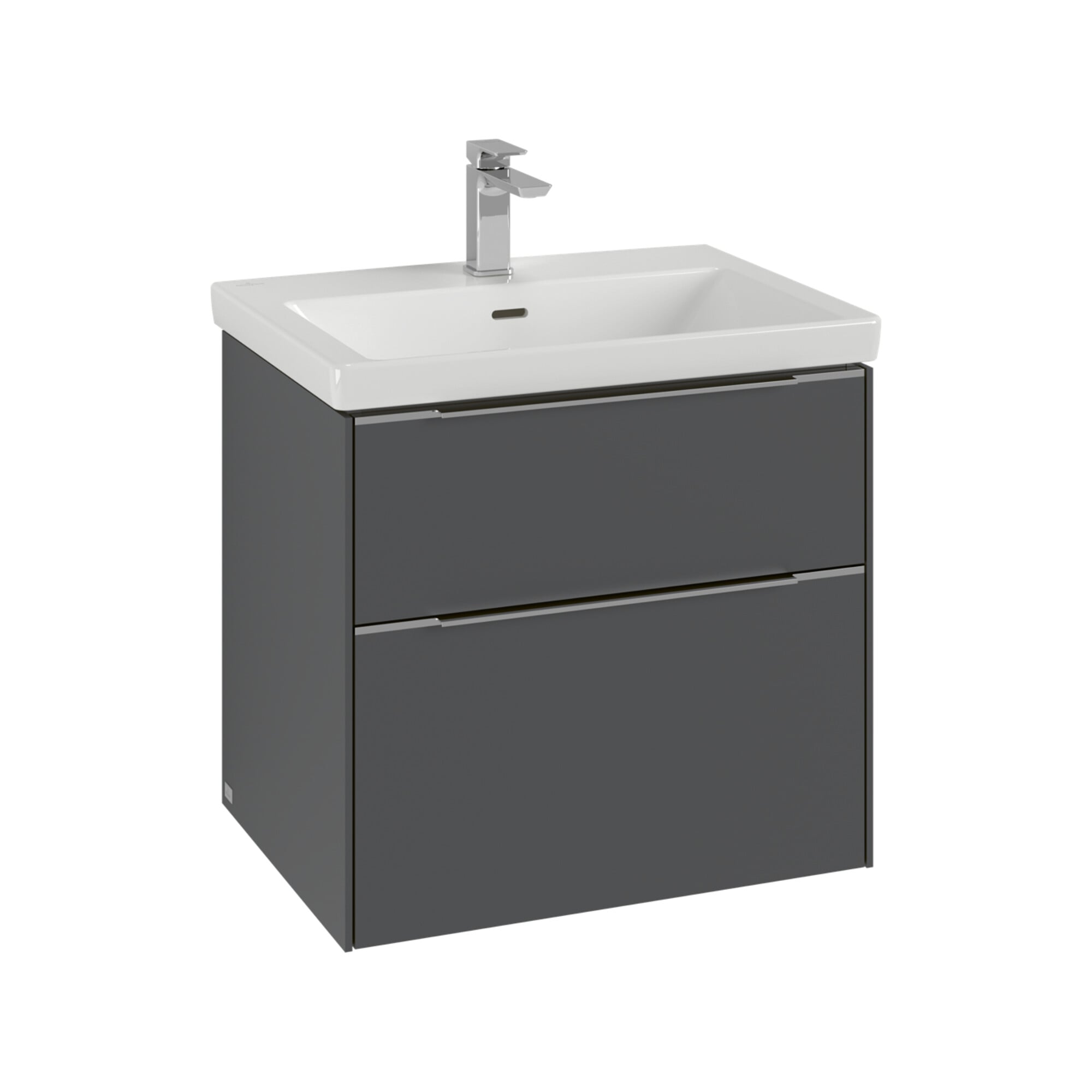 V&B Waschtischunterschrank Subway 3.0 62,2x57,6x47,8cm, o LE/Gr Alu gl, bla Oa ; Villeroy & Boch