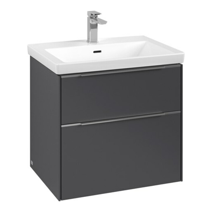 V&B Waschtischunterschrank Subway 3.0 62,2x57,6x47,8cm, o LE/Gr Alu gl, graph.
