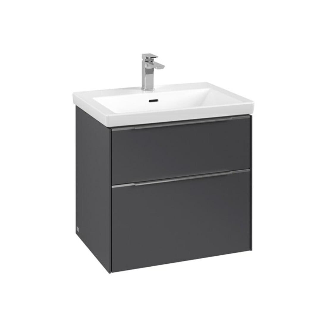 V&B Waschtischunterschrank Subway 3.0 62,2x57,6x47,8cm, o LE/Gr Alu gl, graph.