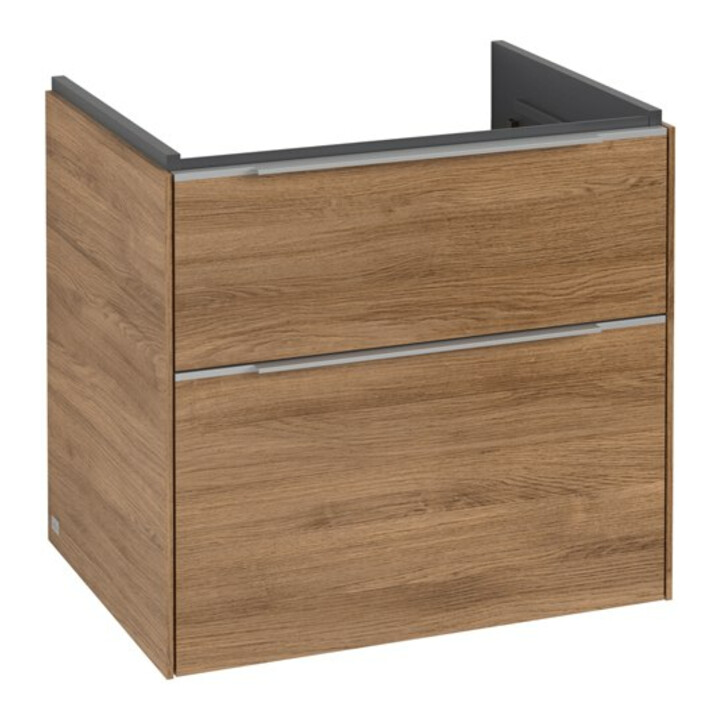 V&B Waschtischunterschrank Subway 3.0 62,2x57,6x47,8cm, o LE/Gr Alu gl, Kan Oa