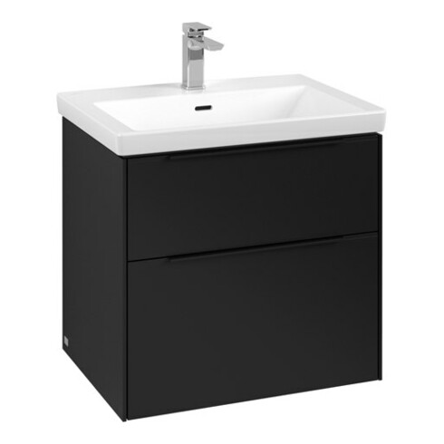 V&B Waschtischunterschrank Subway 3.0 62,2x57,6x47,8cm, o LE/Gr vo b, volc bla