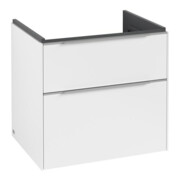 V&B Waschtischunterschrank Subway 3.0 62,2x57,6x47,8cm, o LED/Gr Alu gl, P wh.