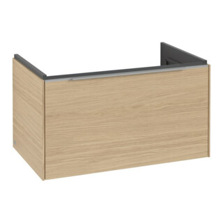 V&B Waschtischunterschrank Subway 3.0 77,2x42,9x47,8cm, m LE/Gr AL gl, Nord Oa