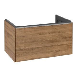 V&B Waschtischunterschrank Subway 3.0 77,2x42,9x47,8cm, m LE/Gr Alu gl, Kan Oa