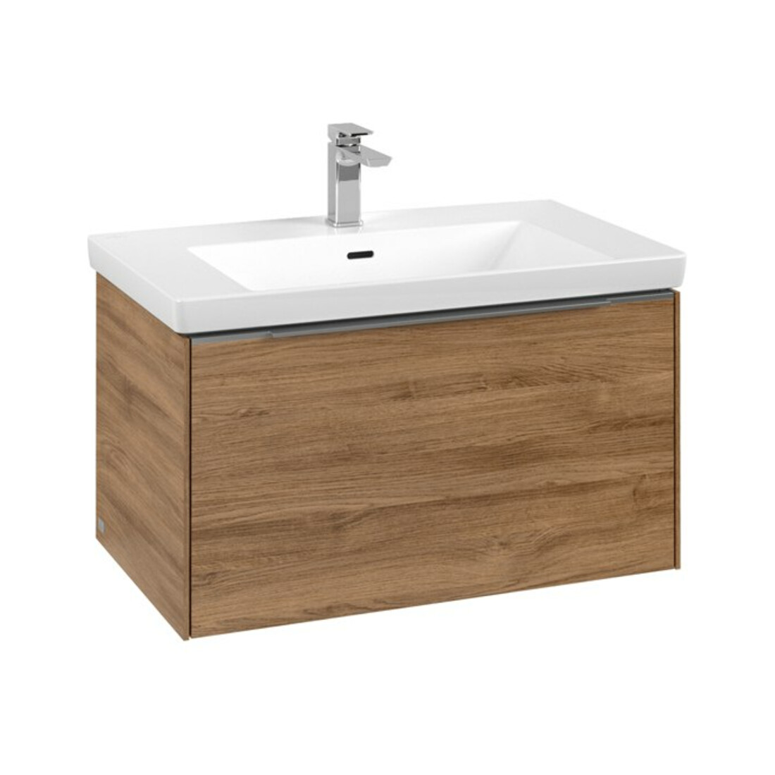 V&B Waschtischunterschrank Subway 3.0 77,2x42,9x47,8cm, m LE/Gr Alu gl, Kan Oa