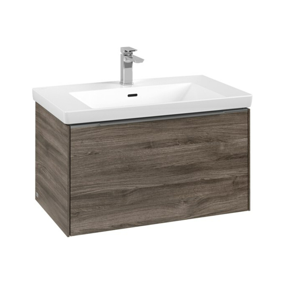 V&B Waschtischunterschrank Subway 3.0 77,2x42,9x47,8cm, m LE/Gr Alu gl, st. Oa