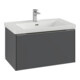 V&B Waschtischunterschrank Subway 3.0 77,2x42,9x47,8cm, o LE/Gr Alu gl, bla Oa-1