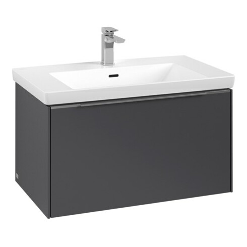V&B Waschtischunterschrank Subway 3.0 77,2x42,9x47,8cm, o LE/Gr Alu gl, graph.