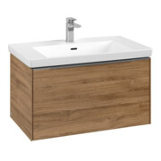 V&B Waschtischunterschrank Subway 3.0 77,2x42,9x47,8cm, o LE/Gr Alu gl, Kan Oa