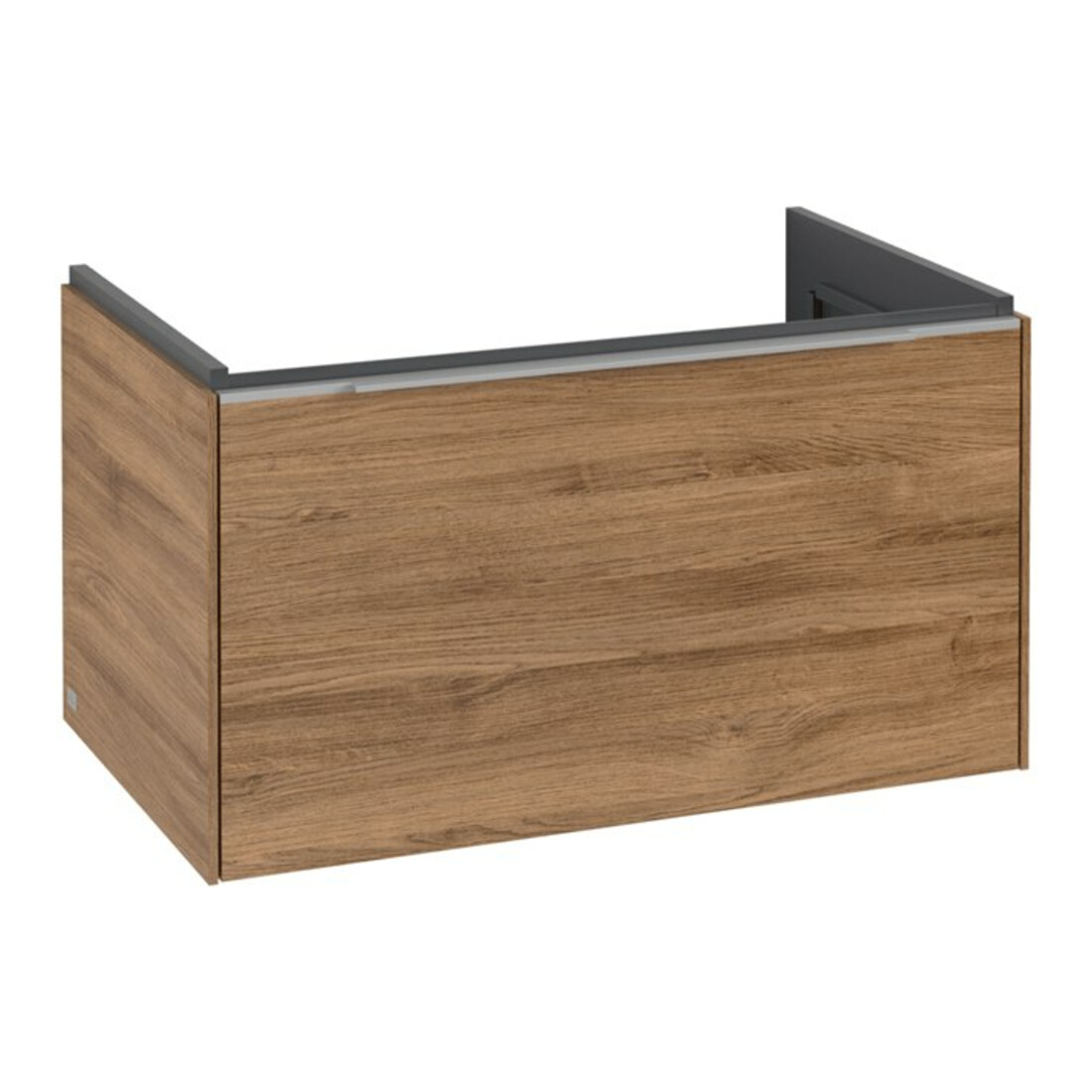 V&B Waschtischunterschrank Subway 3.0 77,2x42,9x47,8cm, o LE/Gr Alu gl, Kan Oa