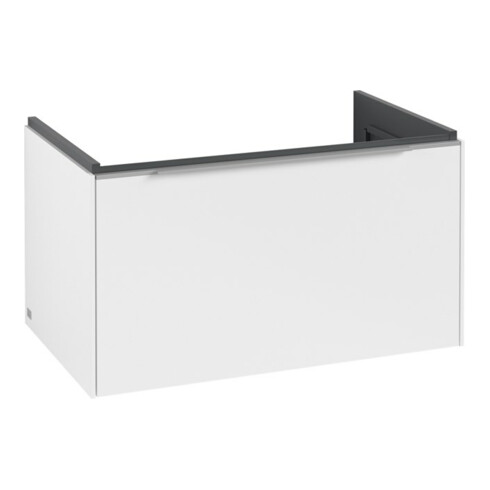 V&B Waschtischunterschrank Subway 3.0 77,2x42,9x47,8cm, o LED/Gr Alu gl, P wh.