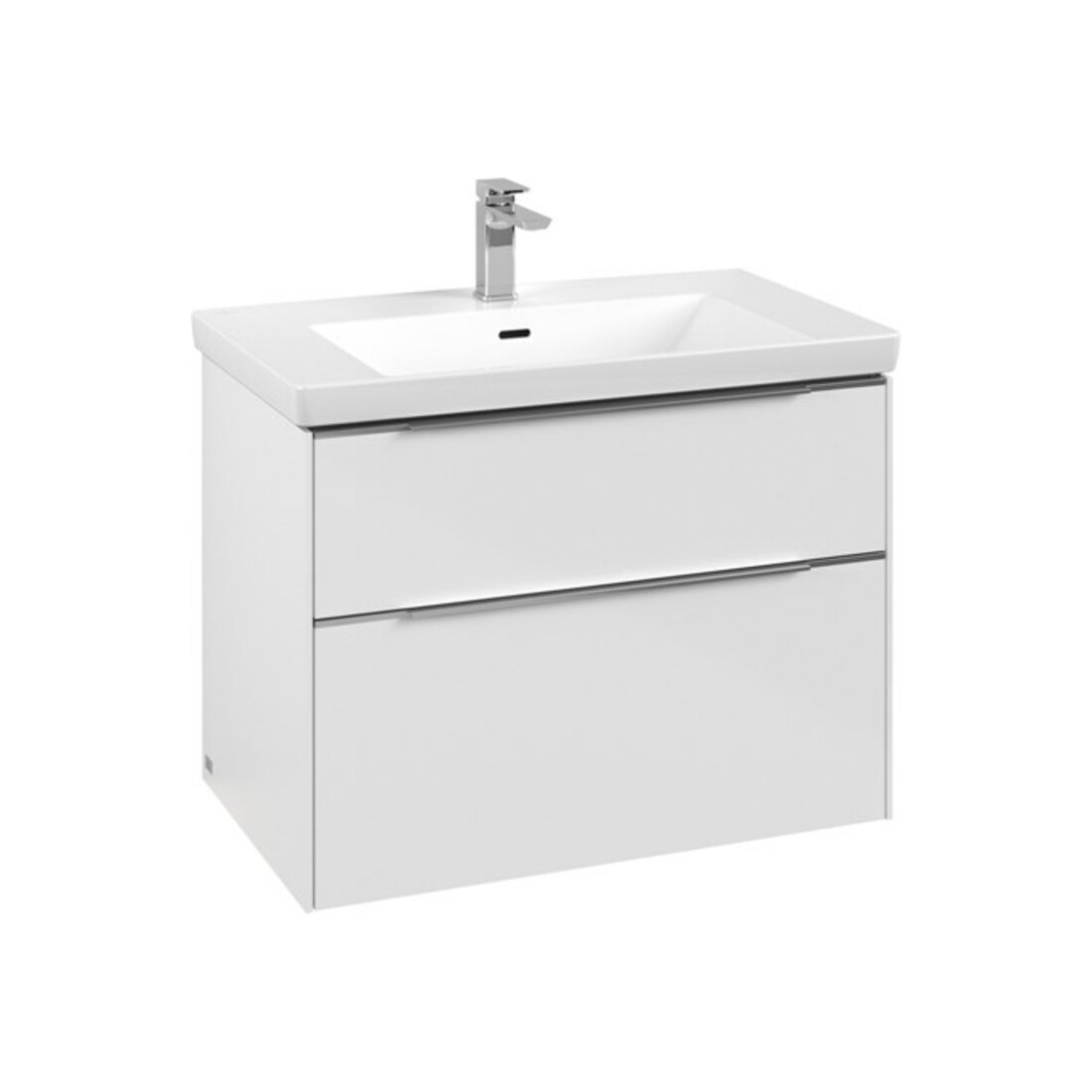 V&B Waschtischunterschrank Subway 3.0 77,2x57,6x47,8cm, m LE/Gr AL g, Bri wh.