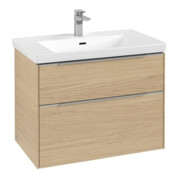 V&B Waschtischunterschrank Subway 3.0 77,2x57,6x47,8cm, m LE/Gr AL gl, Nord Oa