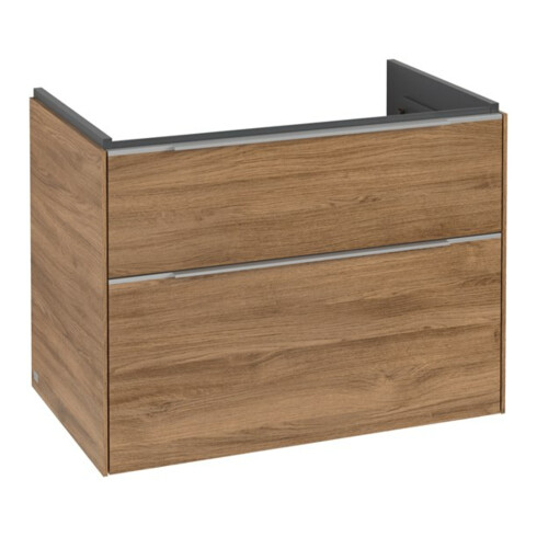 V&B Waschtischunterschrank Subway 3.0 77,2x57,6x47,8cm, m LE/Gr Alu gl, Kan Oa